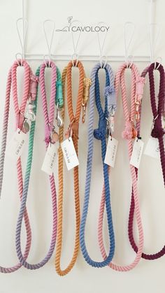 Aesthetic Cotton Dog Rope Leashes For The Modern Dog Mom How To Make A Rope Dog Leash, Unique Dog Accessories, High End Dog Accessories, How To Make Dog Tags, Puppy Leash And Collar, Aesthetic Dog Harness And Leash, Cute Leashes For Dogs, Puppy Harness And Leash, Cute Dog Harness And Leash