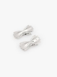 Farfalle Barrette Set - Silver Farfalle Pasta, Gift Wishlist, Silver Hair Clip, Lisa Says Gah, Turks And Caicos Islands, Trinidad And Tobago, New Collection, Hair Clips, Hair Accessories