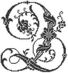 a cross stitch pattern with the letter s in it's center and an image of a