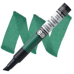 the marker is green with black tips