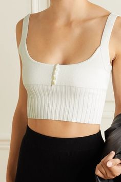 Knitted Top, Cropped Style, Bottega Veneta, Knit Top