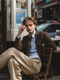 Old Money Work Outfits Men, Casual Suit Outfit Men, Ivy Style Men, Casual Male Outfits, Preppy Style Men, Male Suits, Barty Crouch, Barty Crouch Jr, Dapper Suits