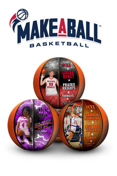 three basketballs are stacked on top of each other in front of the words make a ball