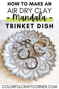 how to make an air dry clay mandapa trinket dish