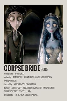 corpse bride movie poster with the characters