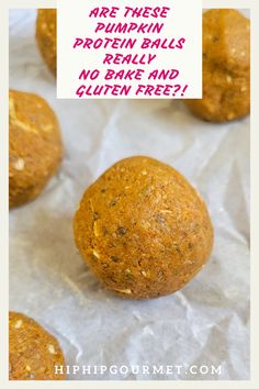 pumpkin protein balls on a piece of parchment paper Coconut Protein, Gluten Free Protein, Vegetarian Sides, Fall Snacks, Healthy Snacking, Protein Balls, Low Fodmap Recipes