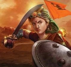 Rani Of Jhansi, Jhansi Rani, Women Freedom Fighters, Indian Queen, Indian Freedom Fighters, India Painting, Vedic Art