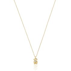 Discover the new Lligat collection, which comes from the idea of tying materials together to achieve a new bulky shape. Get the short bear necklace in 18kt gold and diamonds, and give your look a touch of class. Short TOUS Lligat necklace with 18kt yellow gold bear motif and 0.08ct diamonds. Size of bear: 19x7.1 mm. Diamond quality: H/SI. Necklace length: 45 cm. Spring ring clasp. The Lligat collection in gold and diamonds guarantees full traceability of all its materials, as well as their manuf Bear Necklace, Yellow Gold Pendants, Gold Pendant Necklace, Spring Rings, Lalique, Gold Pendant, Jewelry Inspiration, Necklace Lengths, Yellow Gold