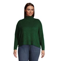 Pine Green Recycled Yarn Ribbed Funnel Neck Sweater by World Market Funnel Neck Sweater, Recycled Yarn, Pine Green, Women's Jackets, World Market, Green Sweater, Funnel Neck, Soft Knits, Funnel