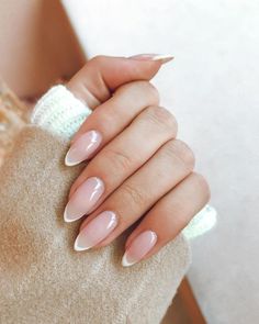 Nails Pointy, Wedding Manicure, Pointy Nails, French Manicure Nails, Wedding Nail, Her Nails, Almond Nails Designs, Manicure Nails