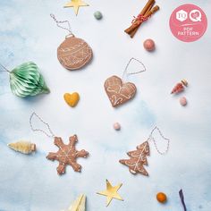 some cookies and other decorations on a table