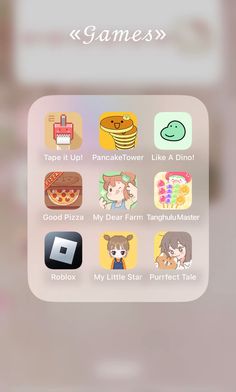 an iphone screen showing the game's avatars and their icons, including pizza, cake