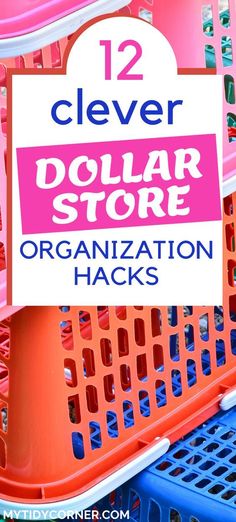 12 Dollar Store Organization Hacks that Will Blow Your Mind! Organizing Hacks Dollar Stores, Dollar Store Organization Hacks, Dollar Store Organization, Dollar Tree Storage, Dollar Tree Diy Organization, Dollar Tree Organization, Veggie Chili, Cheap Organization, Dollar Store Diy Organization