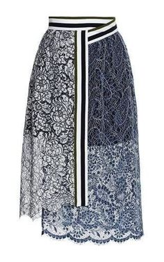 Lace Skirt Outfit, Blue Lace Skirt, Sheer Midi Skirt, Lace Skirts, Thornton Bregazzi, Preen By Thornton Bregazzi, Lace Midi Skirt