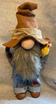 a stuffed animal wearing a hat and jeans