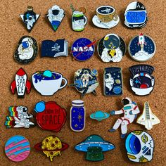 Purchasing This Listing Will Give You 25 Brand New Outer Space Themed Enamel Pins. All Purchases Will Be Shipped Immediately. The Pins Are About 1-1.5" Tall. The Tiny Blue Saturn Pin And Red Rocket Pin Are 0.75" Tall. Backings And Ziplocs Are Included. Thank You And Stay Safe :) Holiday Scarves, Space Astronomy, Astronomy Lover, Leather Laptop Case, Astronomy Gift, Winter Soldier Bucky, Captain America Winter Soldier, Dbz Art, Astronauts In Space