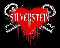 a heart with the word silversten painted on it and some blood dripping down