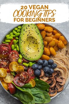 a plate filled with different types of vegetables and fruits