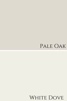 white dove and pale oak paint colors