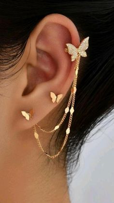 Cool Ear Piercings, Pretty Ear Piercings, Inexpensive Jewelry, Body Jewelry Piercing, Classy Jewelry