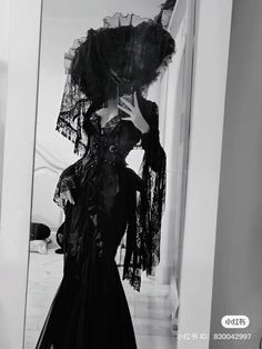 Different Types Of Goth Aesthetic, Fancy Dark Outfits, Gothic Dress Vampire, Goth Masquerade Dress, Gothic Fancy Dress, Pretty Black Dress Aesthetic, Aesthetic Outfits Names List, Casual Outfits For Women Aesthetic, Black Opera Dress