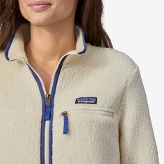 Influenced by our fleece heritage, but made modern with 100% recycled polyester double-sided shearling, this full-zip jacket provides ultimate softness and warmth. Made in a Fair Trade Certified™ factory. - Ink Black Patagonia Retro Pile Fleece, Throwback Aesthetic, Patagonia Retro Pile, Patagonia Retro, Fleece Jacket Womens, Patagonia Fleece, Womens Fleece, Patagonia Womens, Womens Vest