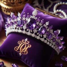 Purple Crown Aesthetic, Purple Crowns, Purple Crown, Royal Crown Jewels, Ancient Jewels, Purple Vibe