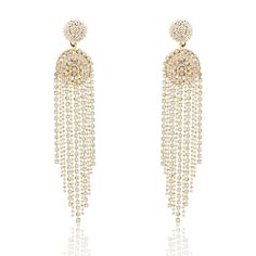 PRICES MAY VARY. 【WATERFALL DESIGN】 Our tassel earrings are inspired by the elegance of a waterfall, featuring sparkling cubic zirconia (CZ) simulated diamonds. The cascading tassels bring a sense of movement and sophistication to your look, making these earrings a perfect choice for both formal occasions and romantic evenings. Tassel designs have long been symbols of grace and romance, and these earrings effortlessly add that timeless touch. 【SAFE MATERIALS】 Crafted from hypoallergenic brass an Elegant Rhinestone Fringe Earrings For Evening, Elegant Gold Plated Earrings With Rhinestones, Gold Dangle Bridal Earrings With Rhinestones, Elegant Crystal Earrings With Rhinestone Fringe For Wedding, Elegant Chandelier Earrings With Rhinestone Fringe, Glamorous Gold Tassel Earrings For Wedding, Formal Dangle Jewelry With Rhinestone Fringe, Dangle Rhinestone Fringe Earrings For Weddings, Rhinestone Fringe Dangle Earrings For Weddings