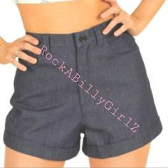 Brand New W Tags Sold Out In Stores No Longer Made Made In 2015 Msrp $68 The High Waisted Denim Chica Shorts Literally Go With Everything. With A Cut To Flatter Every Silhouette, These Shorts Are A Must Have *Functional Pockets *Non Stretch *Belt Loops *Traditional Front Metal Zip Closure With Top Button Accessories Not Included Xs Waist 24" Hip 35" Small Waist 26" Hip 36" We're A Licensed Retail Store That Specializes In The Rare, Hard To Find & Out Of Production Items Family Owned & Operated Since 2011 Working W The Hottest Brands To Seek Out Their Long Lost Products & Secret Warehouse Finds We Come Across Amazing Long Forgotten Items We Bring Them Back Jus Button Accessories, Denim Purse, Stretch Belt, Red Shorts, Vintage Hollywood, Retro Look, Small Waist, Retail Store, High Waisted Denim