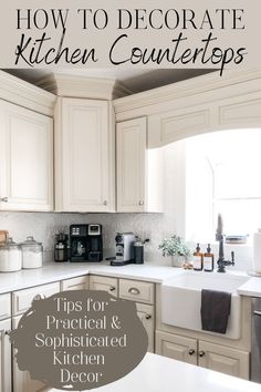 the kitchen counter is clean and ready to be used as a decor item for the home