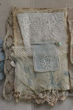 an old piece of cloth with lace on it