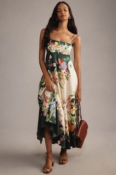 Our favorite mantra for standout style? Prints and repeat. The Aggie Dress by ALÉMAIS features a sundress midi silhouette, square neckline, and pockets. | Aggie Sleeveless Midi Dress by ALÉMAIS, Women's, Size: 4, Linen/Viscose/Elastane at Anthropologie Sundress Wedding Guest, Wedding Attendee Dress, Sundress Wedding, Sundress Midi, Midi Sundress, Exclusive Dress, Sleeveless Midi Dress, Midi Dress Casual, Women Wedding Guest Dresses