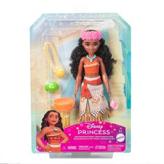 disney princess moan doll with accessories in its package for sale on the internet, and it looks like she's going to have fun