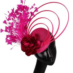 Stunning, Striking, And Glamorous Pillbox Birdcage Feathered Hat. Perfect For A Variety Of Occasions, From Derby Events To Tea Parties, Church Gatherings, Or A Day At The Races, This Fascinator Is Sure To Turn Heads And Make A Statement. Features: - Elegant Color With A Bold And Eye-Catching Design. - Elegant Birdcage Veil For A Touch Of Mystery And Sophistication. - Intricate Feather Detailing For Added Flair And Elegance. - Perfect For Derby Events, Equine Gatherings, Tea Parties, Church Event Red Fascinator Hats, Feathered Hat, Red Fascinator, Day At The Races, Birdcage Veil, Church Events, Feather Fascinators, Feather Hat, Elegant Color