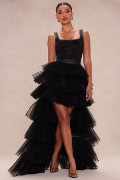 Verona Tulle Gown - Black