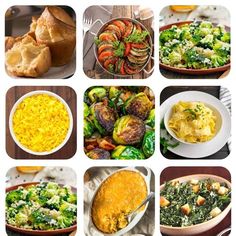 a collage of pictures with different foods and vegetables in them, including broccoli