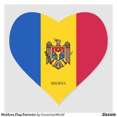 the heart shaped flag of moldova