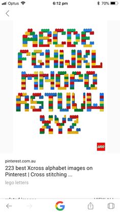 an image of some type of art that is made out of legos and text