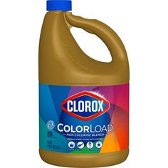 a gallon of clorox colorload liquid is shown on a white background,