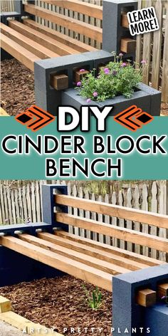 cinder block bench Cinder Block Bench With Planter, Unique Garden Planters, Samaritans Purse, Diy Bank, Backyard Furniture, Yard Project