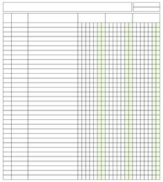 a printable spreadsheet with the numbers and times listed