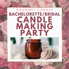 Bachelorette Party Ideas - Bridal Shower Ideas: Candle-Making Party Dinner Candles Bundle, Party Candle Labels, Custom Candle Making, Best Scents For Candle Making, Candle Making Event, Candles Supplies, Bridal Shower Crafts, Candle Making Room, Candle Making Party