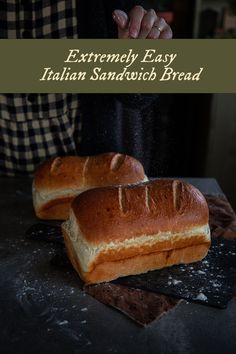 Crusty Sandwich Bread, Authentic Italian Bread Recipes, Soft Italian Bread Recipes, Italian Sandwich Bread Recipes, Italian Loaf Bread Recipes, Italian Bread Loaf Recipe, Italian Sandwich Bread, Sandwich Loaf Recipe, Sandwhich Bread