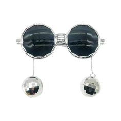 Description: Get ready to shine at your next party with our unique Disco Ball glasses Set! These funky sunglasses feature a disco ball pendant on the end, giving them a retro and fun vibe. Available in four vibrant colors, you can mix and match them to create the coolest look and stand out from the crowd. Perfect for disco-themed events, bachelorette parties, fancy dress parties, and more, these one-size-fits-all glasses are designed to show off your style and uniqueness. The frame length is 6.3 Silver Plastic Jewelry For Party, Novelty Party Jewelry Made Of Plastic, Novelty Plastic Party Jewelry, Adjustable Novelty Party Supplies, Novelty Plastic Costume Accessories For Party, Novelty Party Costume Accessories Made Of Plastic, Carnival Accessories, Funky Sunglasses, Retro Party