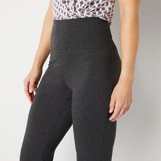 This pair of Liz Claiborne leggings is a basic that's essential for every woman's wardrobe. They are made from a soft, stretch-knit, with a comfortable elastic high-rise waistband and bootcut legs. Wear with a tee or layered under a dress.Closure Type: Full ElasticRise: Mid RiseFiber Content: 70% Rayon, 25% Nylon, 5% SpandexFabric Description: KnitInseam: 30 1/2 InCare: Machine Wash, Tumble DryCountry of Origin: Imported Leggings, Bootcut Leggings, Boot Cut Leggings, Women's Wardrobe, Liz Claiborne, Every Woman, Full Length, High Rise, Product Description