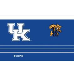 a kentucky state flag with the letter k on it's side and an image of a