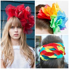 Tiara, penas, plumas, chapeuzinho, flores… Hoje é dia de falar sobre enfeites para o cabelo!!! Eu amoo e não consigo pensar em Carnaval sem algo enfeitando a cabeça!!! Separei vários modelos,… Birthday Hat, Tiara, Headpiece, Diy Projects, Crown Jewelry, Dress Up, Hats, Crochet, Flowers