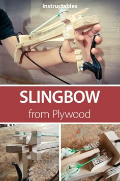 the instructions for how to make a slingbow from plywood