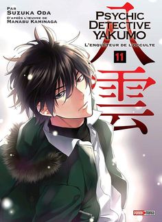 an anime character with black hair wearing a green jacket and white shirt, standing in front of the words psychic detective yakimo