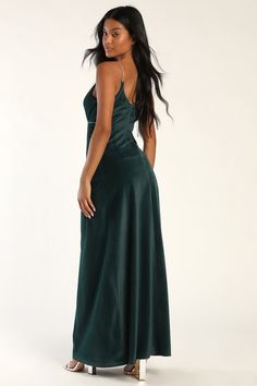 Be ready for the red carpet in the Lulus Gala Glam Hunter Green Velvet Rhinestone Cutout Mermaid Maxi Dress! Luxe low pile velvet shapes this stunning dress that has rhinestone straps and a scoop neckline. The fitted bodice tops a rhinestone-trimmed cutout at the waist and a mermaid maxi skirt. Hidden back zipper/clasp. Fit: This garment fits true to size. Length: Floor length. Size medium measures 59" from shoulder to hem. Bust: Great for any cup size. Waist: Fitted - very fitted at natural wai Mermaid Maxi Skirt, Mermaid Maxi Dress, Bodice Top, Lulu Fashion, Cutout Maxi Dress, Adhesive Bra, Cup Size, Green Velvet, The Red Carpet